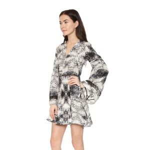 Parker | Milly Silk Bohemian Mini Dress in Chantilly